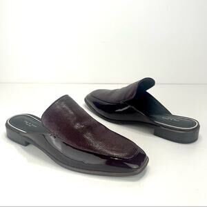 Rag & Bone Aslen Mule Loafer Clogs Size 7.5 Merlot Red Leather Low Heel New York